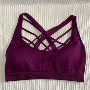 Purple Victoria Secret Strappy Sports Bra